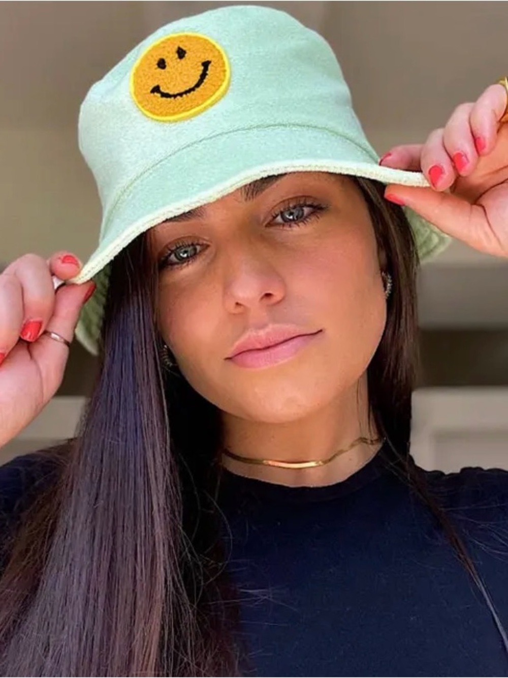CUTANDCROPPED Smiley Face Bucket Hat and Tote set NEW - Picture 3 of 14